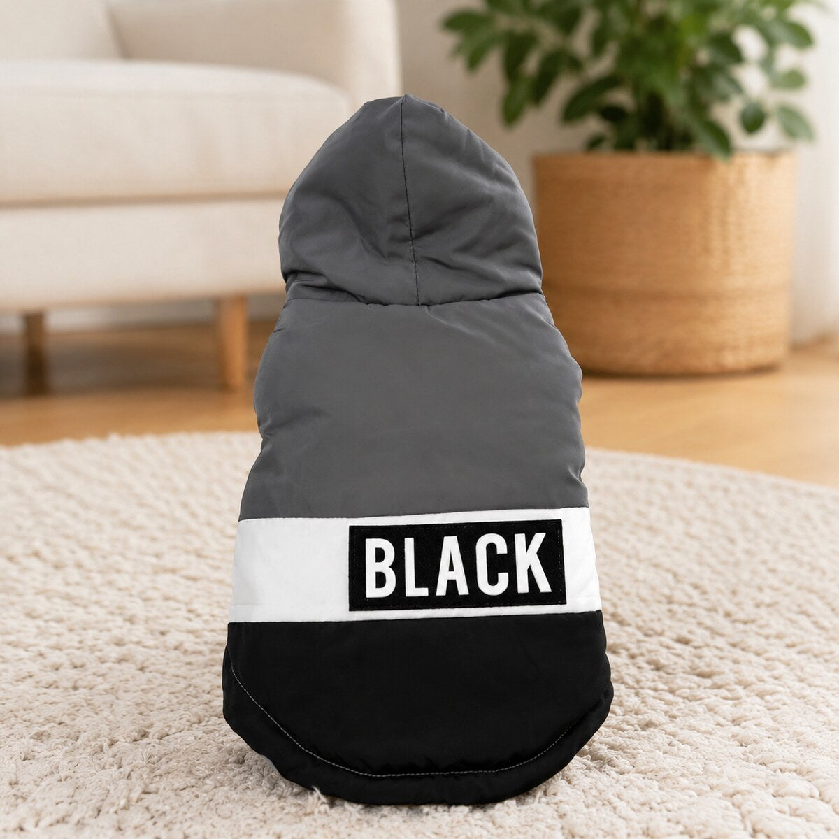Hanorac pentru Câini Mici, Model BLACK, Gri-Negru – imagine 2