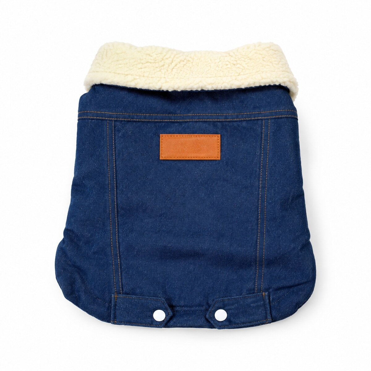 Vestă din Denim pentru Câini Mici cu Căptușeală Pufoasă – imagine 1