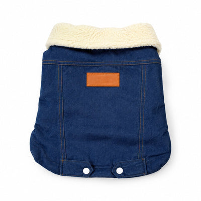 Vestă din Denim pentru Câini Mici cu Căptușeală Pufoasă – imagine 1