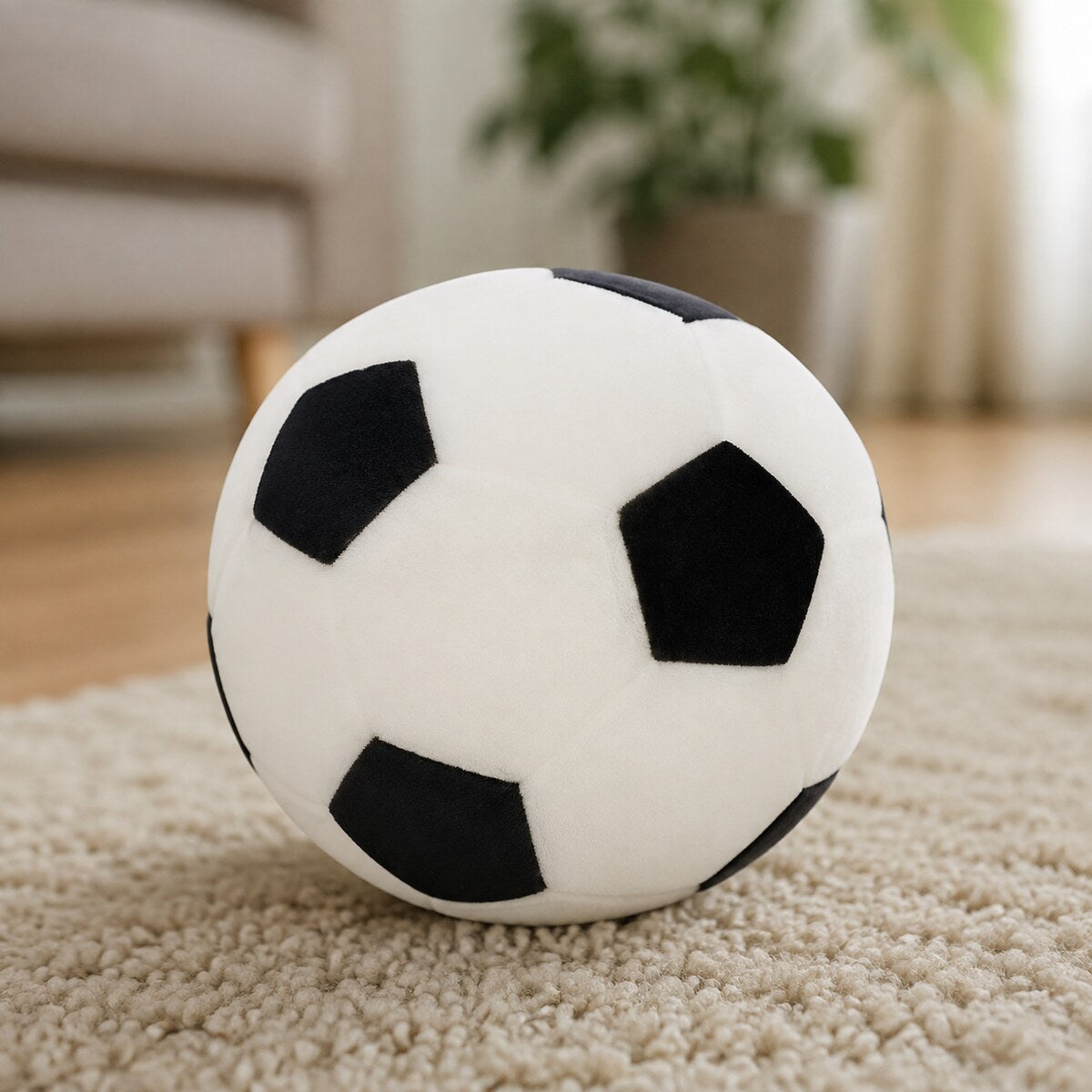 Jucărie Minge de Fotbal pentru Câini, Alb-Negru – imagine 2