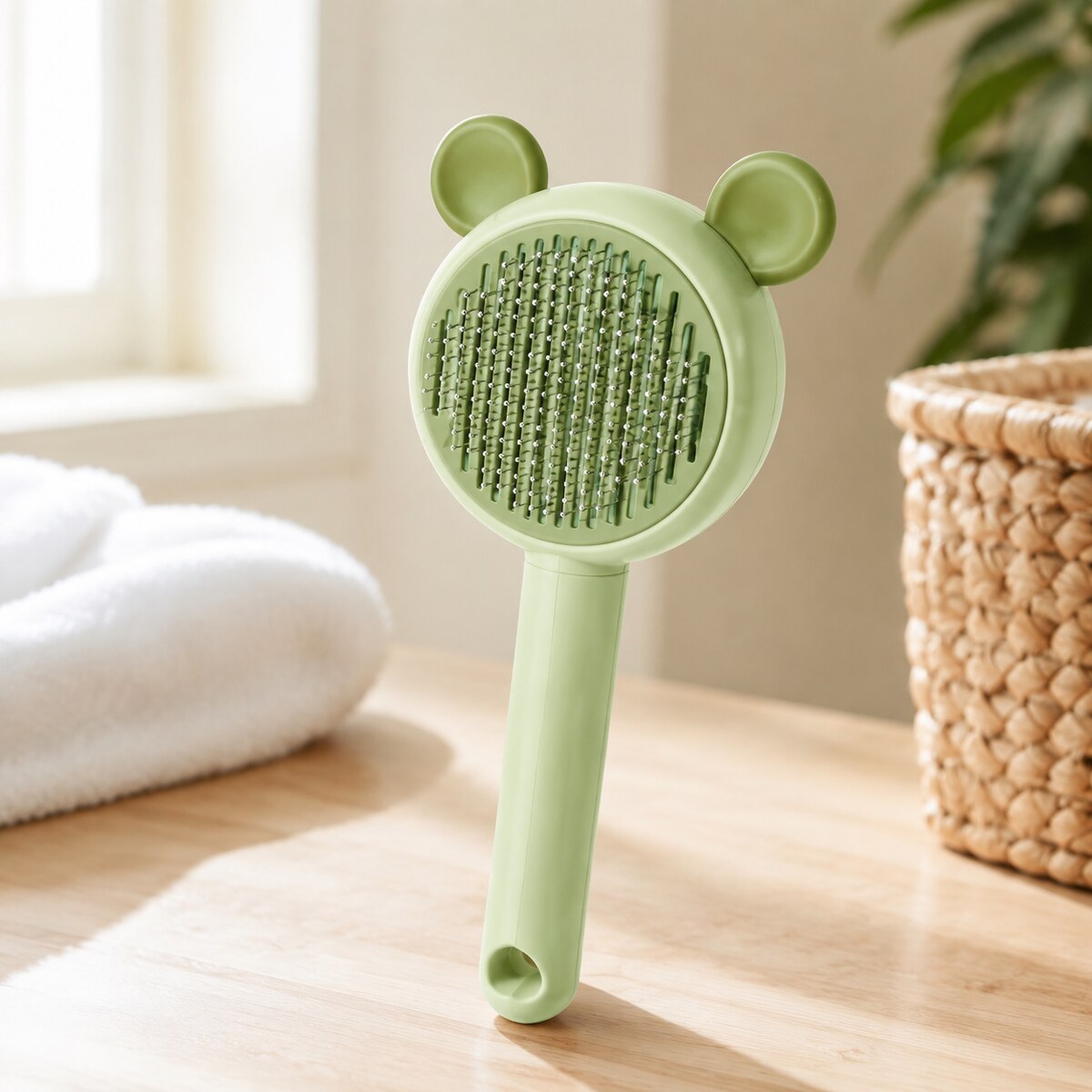 Perie cu Rezervor pentru Șampon, Masaj și Spălare Animale, Verde – imagine 2