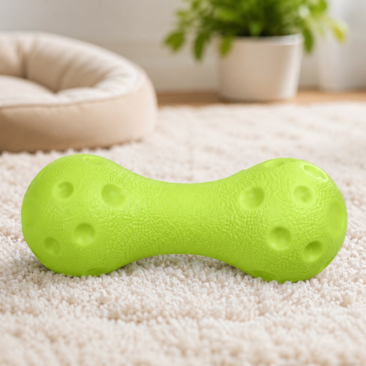 Jucărie de Ros pentru Câini tip Os Curbat, Verde – imagine 2