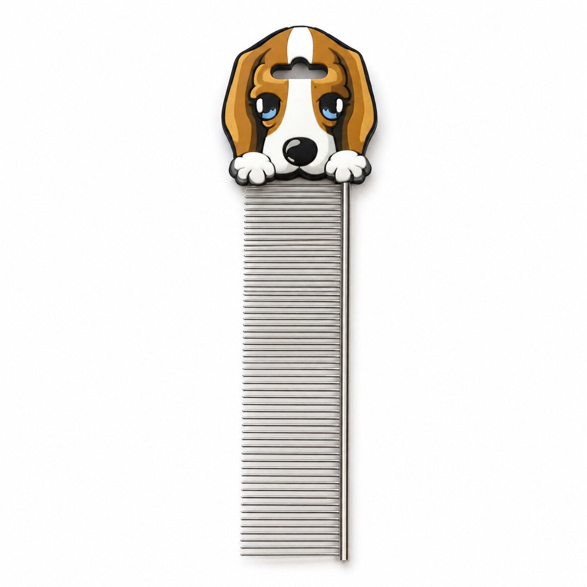 Pieptene Metalic pentru Câini și Pisici, Mâner Antiderapant, Roșu – imagine 1