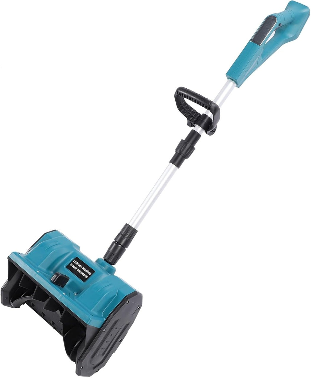 Freza de zapada cu acumulator, cu tija extensibila ergonomica pentru trotuare, scari, alei, latime 31cm, comutator de siguranta, incarcator inclus, verde