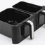 Friteuza Air Frier, cu 2 cuve de 4 si 7L, putere 2800W, control digital cu ecran LCD și panou tactil, suport antiaderent, negru