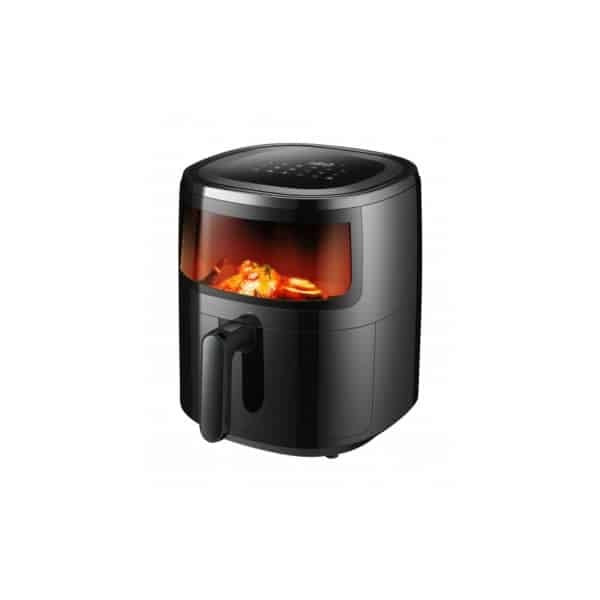 Friteuza Air Fryer 1500W, capacitate 5L, negru, display LED si control Touch