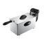 Friteuza confectionata din otel inoxidabil, putere 2180 W, cu 7 programe, capacitate 3l, sistem anti-alunecare, argintiu
