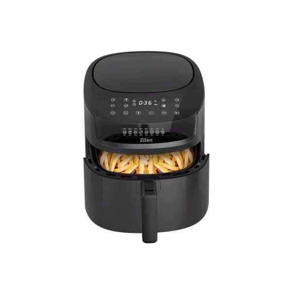 Friteuza cu aer cald 1800W, capacitate 6.5L, ecran digital, negru