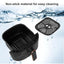 Friteuza cu aer cald, capacitate 8 L, putere 2400W, afișaj digital, cos transparent, cu 6 meniuri presetate, negru