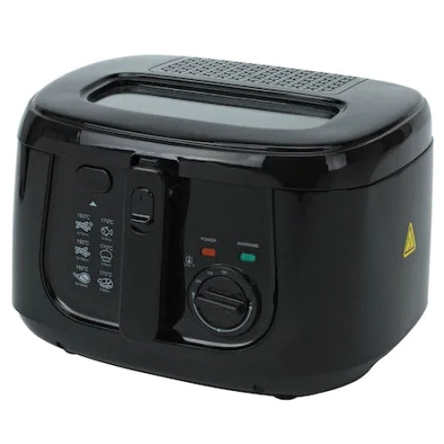 Friteuza electrica, capacitate ulei 2.5 l, oprire automata, baza anti-alunecare, protectie supraincalzire, putere 1800W, negru