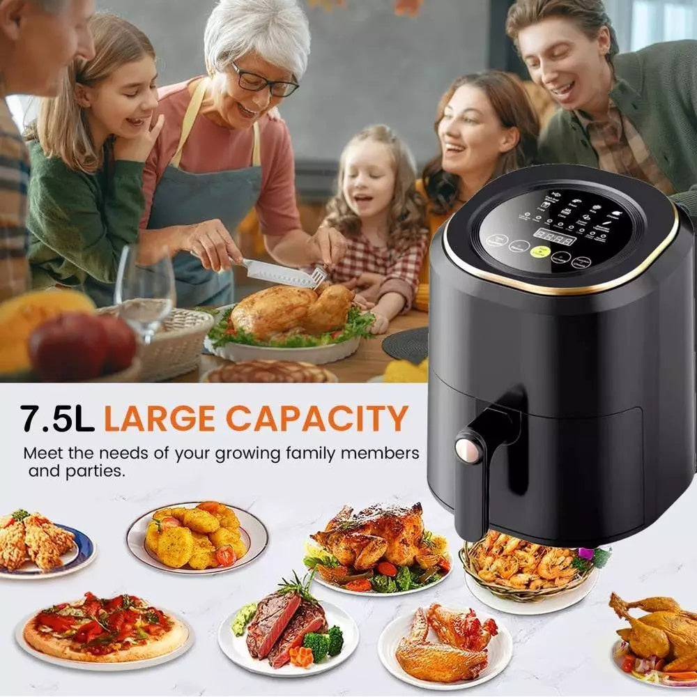 Friteuza Fara Ulei Cu Aer Cald, 1400 W Functie De Coacere, Prajire 7,5L Air Fryer