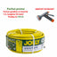 Furtun gradina armat 1/2, 50m, galben, flexibil si rezistent + pistol de udat inclus