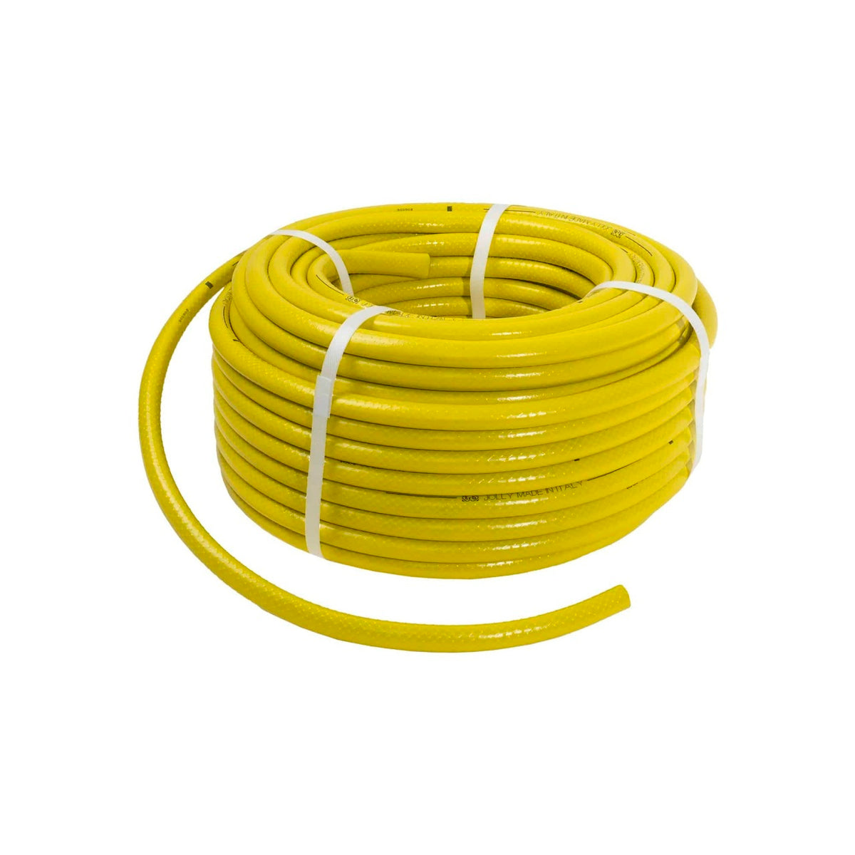 Furtun gradina armat 1/2, 50m, galben, flexibil si rezistent + pistol de udat inclus