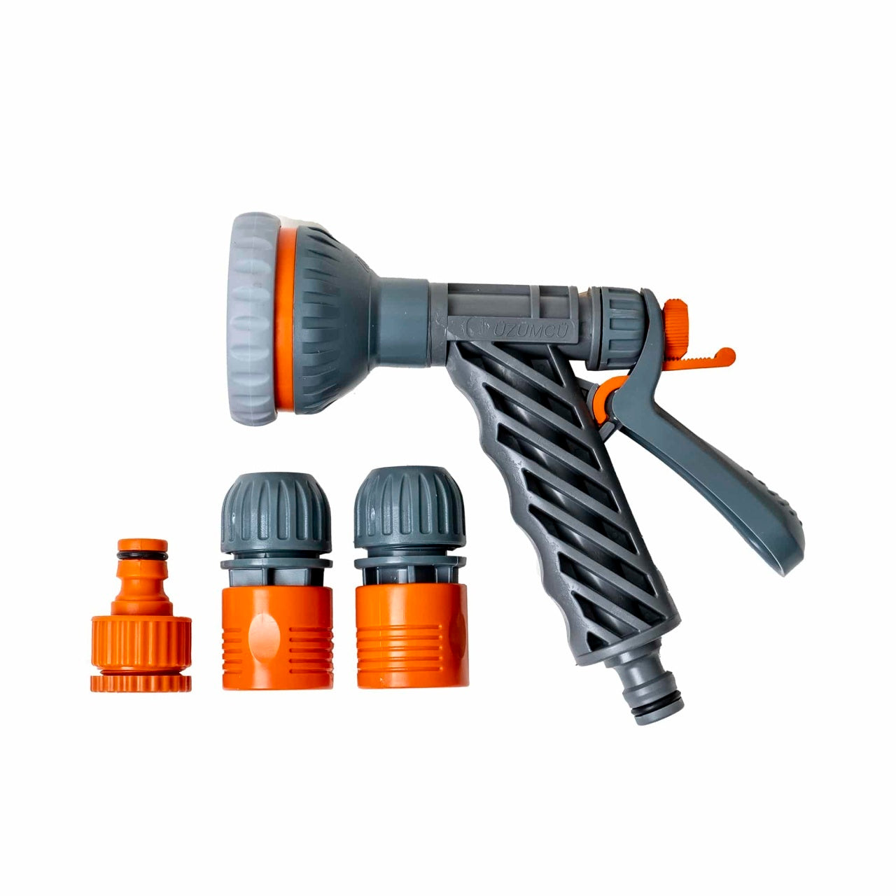 Furtun gradina armat 25m cu pistol udat si accesorii, flexibil si rezistent UV si frig
