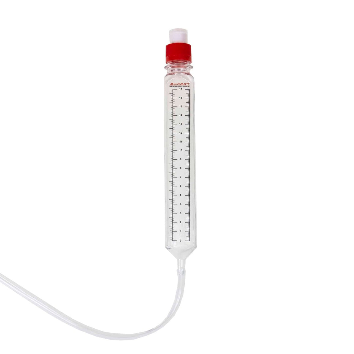 Furtun nivel 20 m cu cilindri gradati, alb transparent, masurare precisa cm