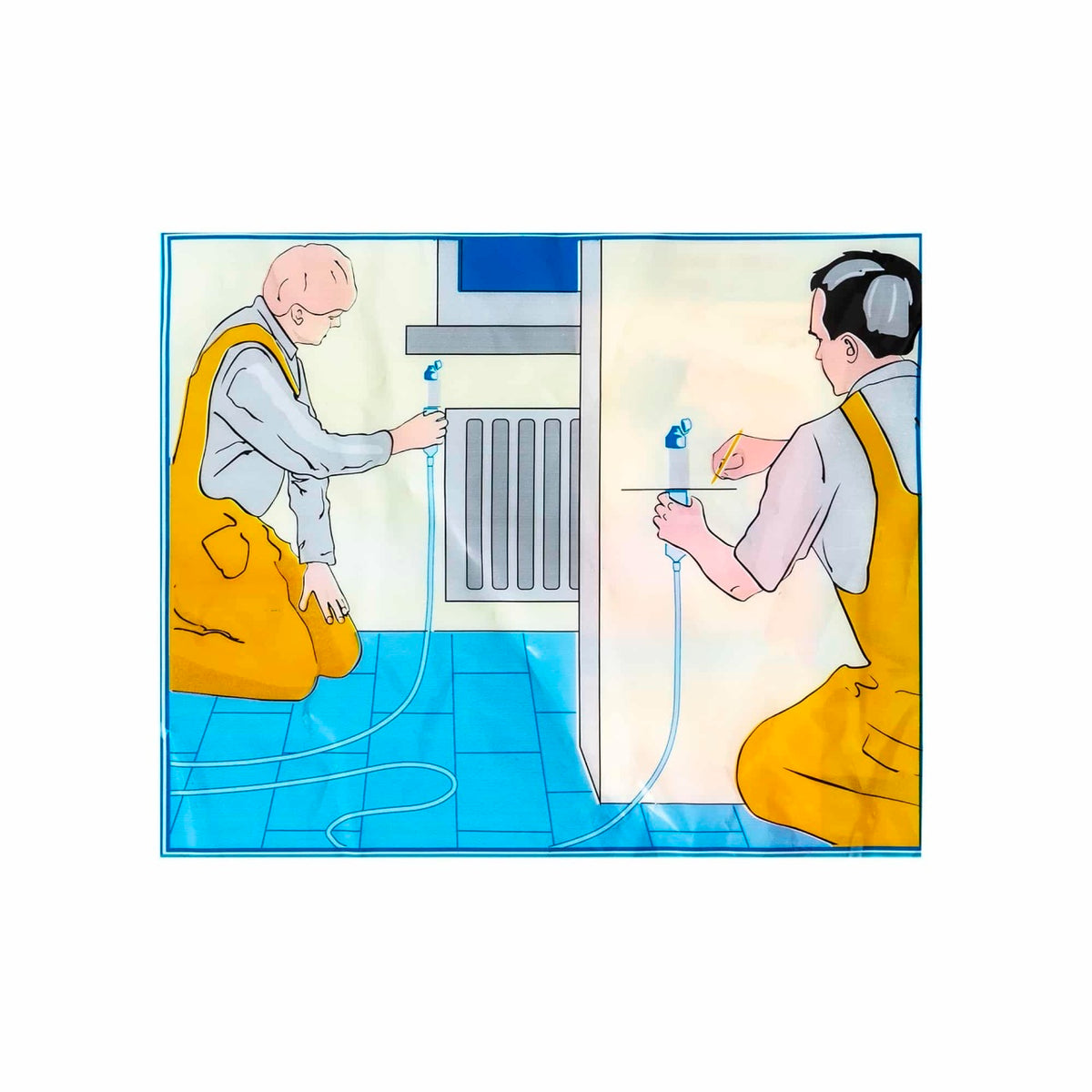 Furtun nivel 20 m cu cilindri gradati, alb transparent, masurare precisa cm