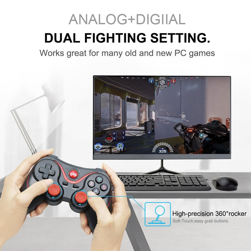Gamepad Bluetooth Pentru Telefon, Tableta, PC, Smart TV, Smart Box Cu Acumulator