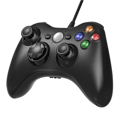Gamepad, Controler pentru Xbox 360 FOXMAG24®, PC, cablu 2,5 m, Negru