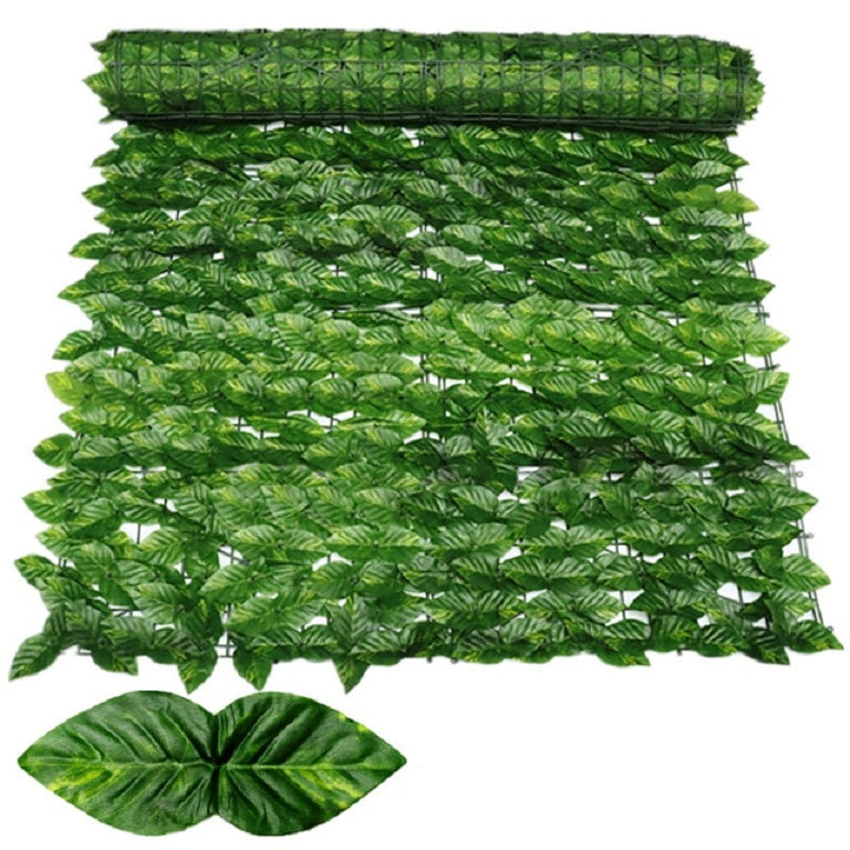 Gard artificial cu frunze, tip frunza, Atelier Scop®, Verde Colorat, 300x100cm