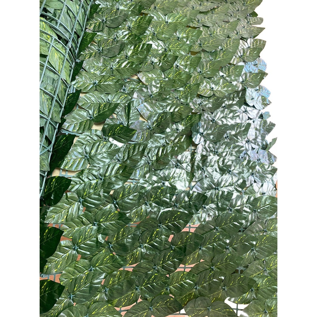 Gard artificial cu frunze, tip frunza, Atelier Scop®, Verde Colorat, 300x100cm