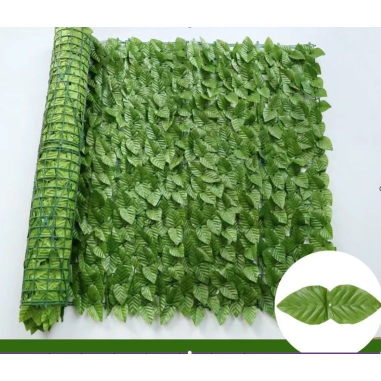 Gard viu decorativ frunze artificiale AT PERFORMANCE®, 3m x 1m lungime, verde deschis