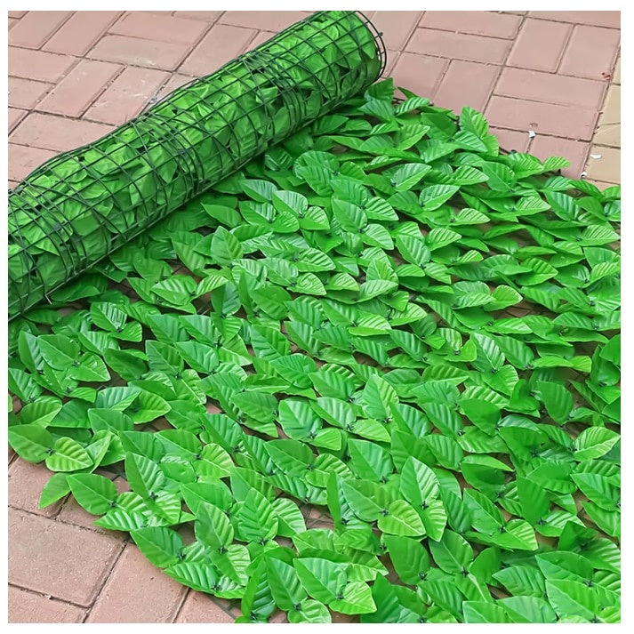 Gard viu decorativ frunze artificiale AT PERFORMANCE®, 3m x 1m lungime, verde deschis