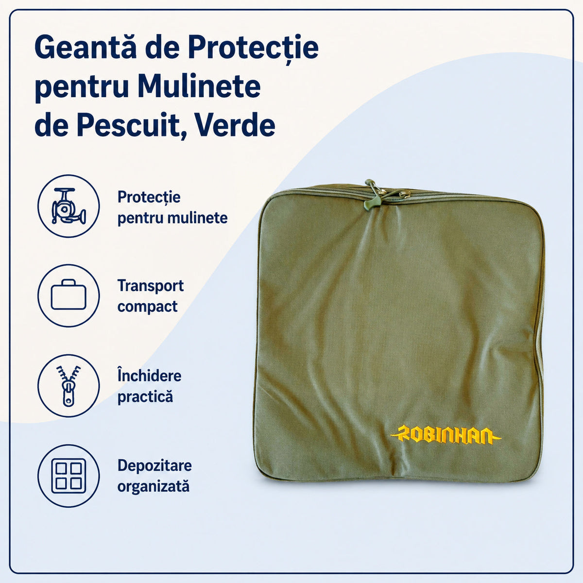 Geantă de Protecție pentru Mulinete de Pescuit, Verde – caracteristici și beneficii