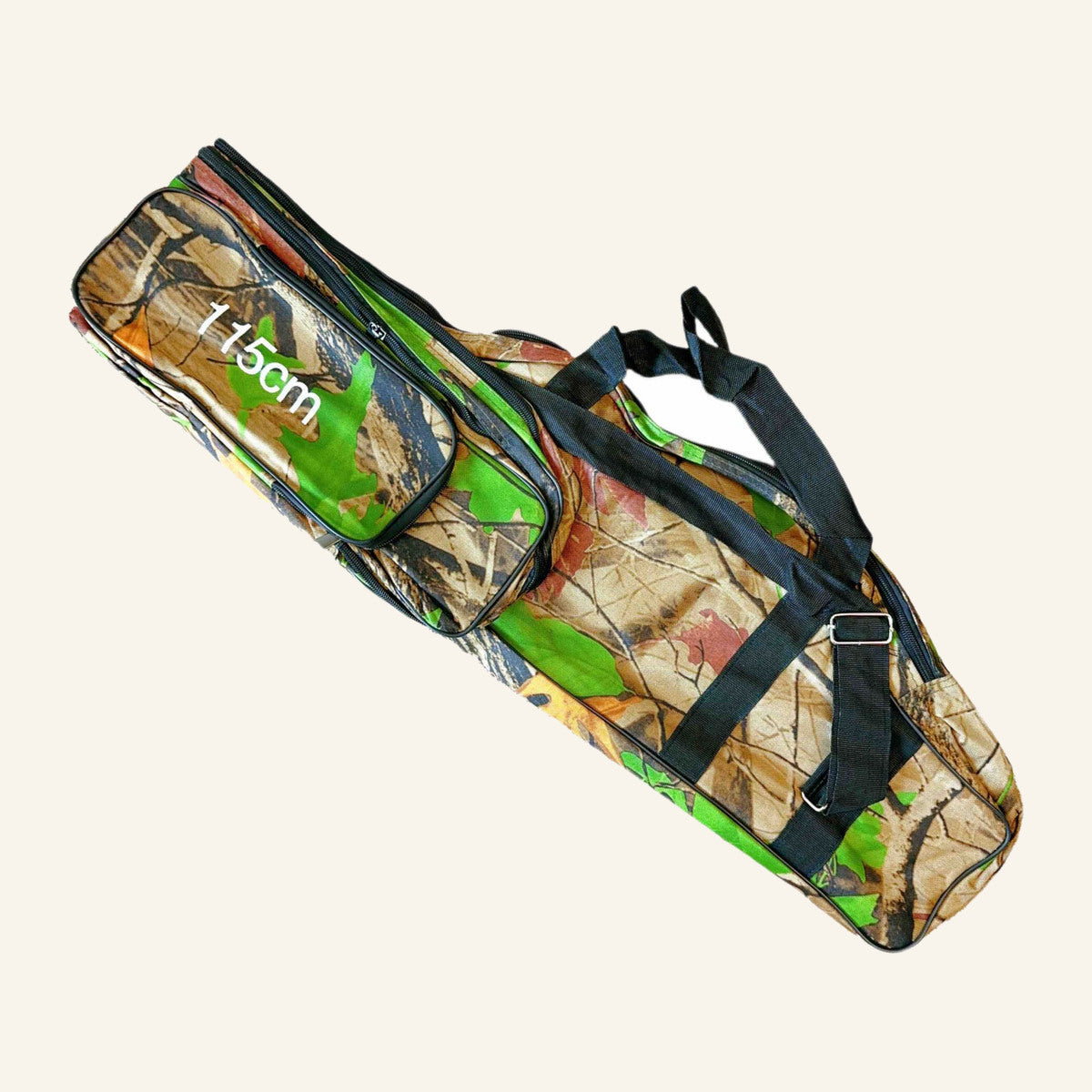 Geantă pentru Lansete de Pescuit, Camuflaj, 115 cm – imagine de catalog pe fundal alb cald