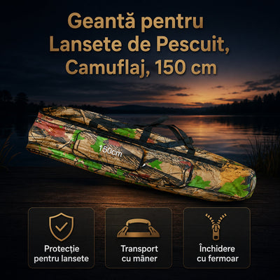 Geantă pentru Lansete de Pescuit, Camuflaj, 150 cm – imagine principală promoțională