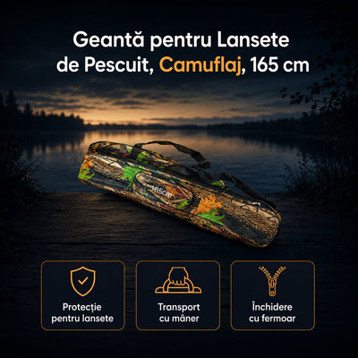 Geantă pentru Lansete de Pescuit, Camuflaj, 165 cm – imagine principală promoțională