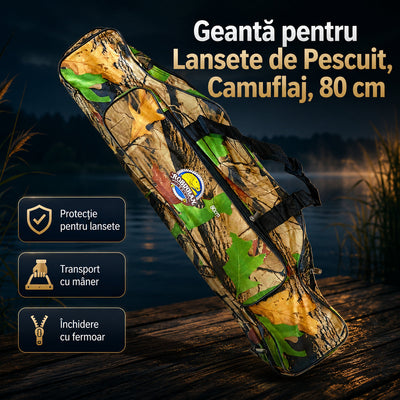 Geantă pentru Lansete de Pescuit, Camuflaj, 80 cm – imagine principală promoțională