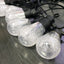 Ghirlandă luminoasă decorativă, globuri cu efect de zăpadă, 10 becuri, 10 m, alb cald – imagine 4