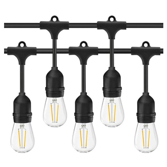 Ghirlandă luminoasă decorativă, filament LED, 10 becuri, 5 m, alb foarte cald – imagine 3