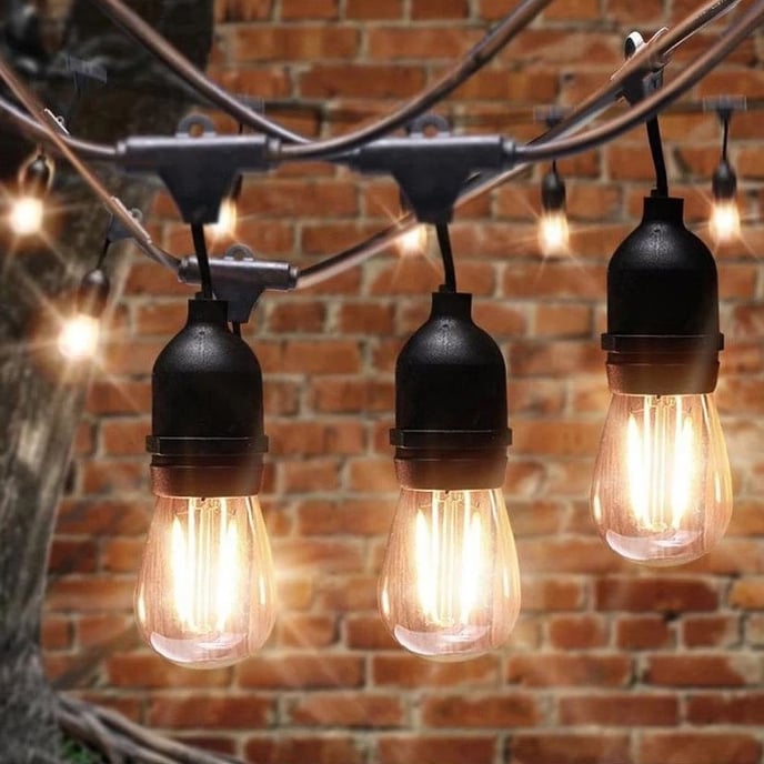 Ghirlandă luminoasă decorativă, filament LED, 10 becuri, 10 m, alb foarte cald – imagine 3
