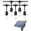 Ghirlandă solară cu becuri LED, filament LED, 10 becuri, 10 m, alb foarte cald – imagine 2