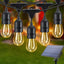 Ghirlandă solară cu becuri LED, filament LED, 10 becuri, 10 m, alb foarte cald – imagine 1