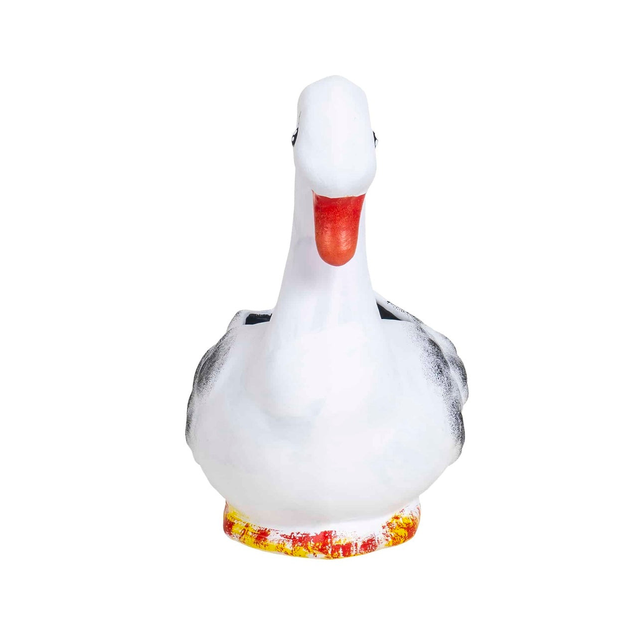 Ghiveci ceramic model lebada alb, lungime 21cm, design vintage