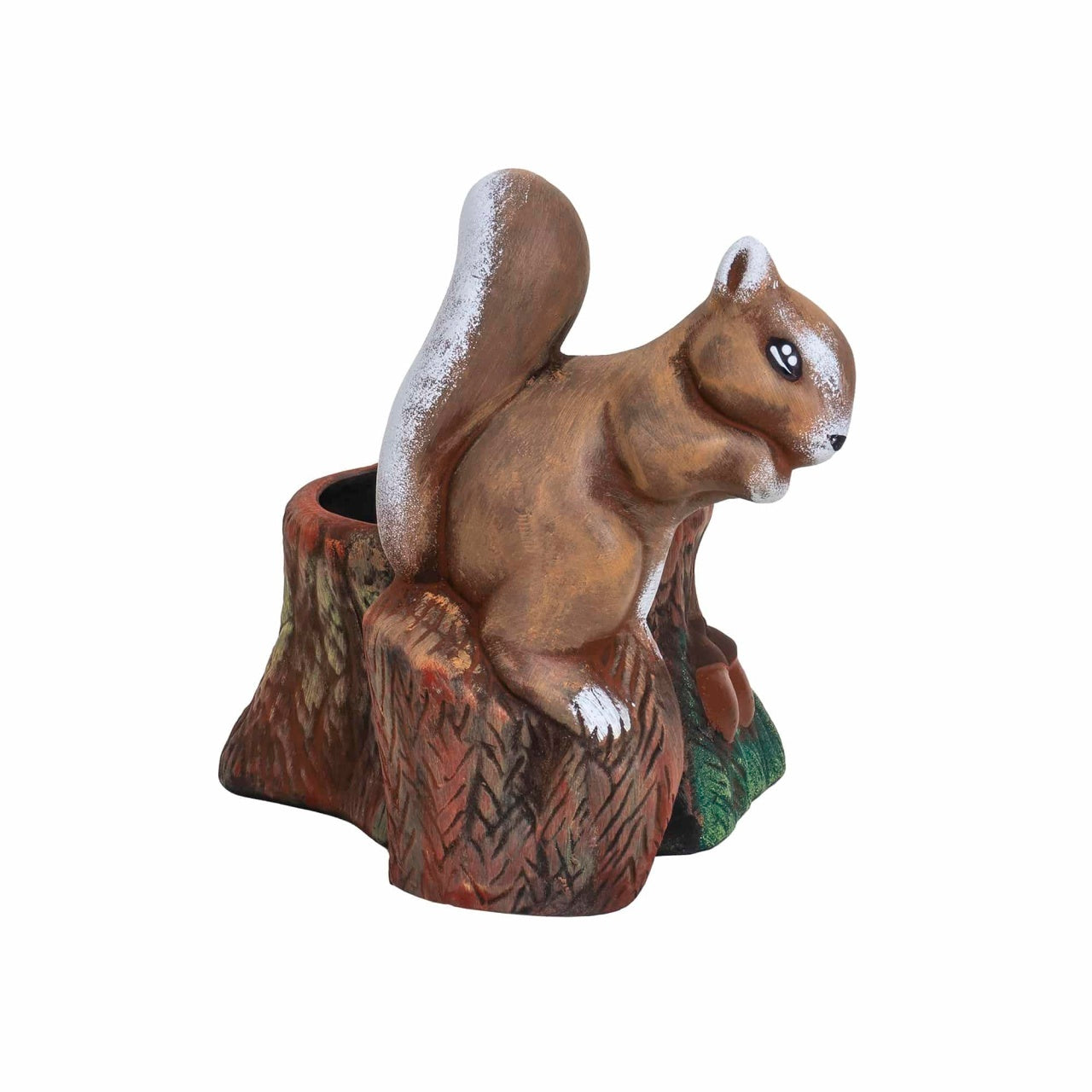 Ghiveci ceramic model veverita, lungime 23cm, design vintage pentru gradina