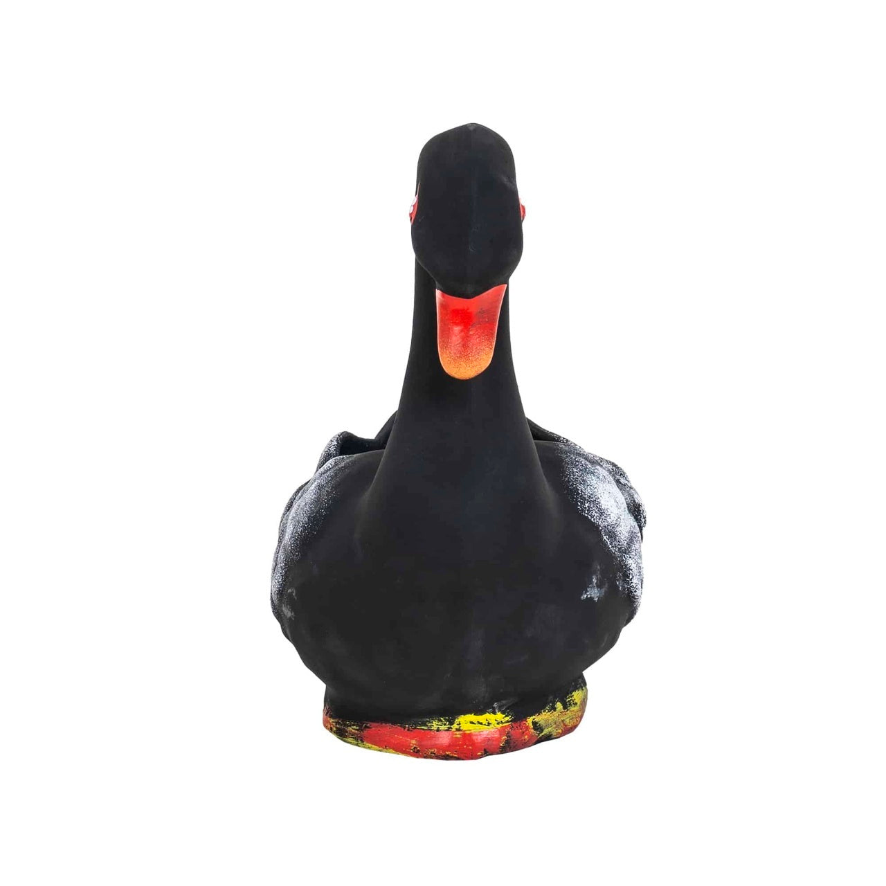 Ghiveci ceramica model lebada neagra, lungime 21 cm, design vintage