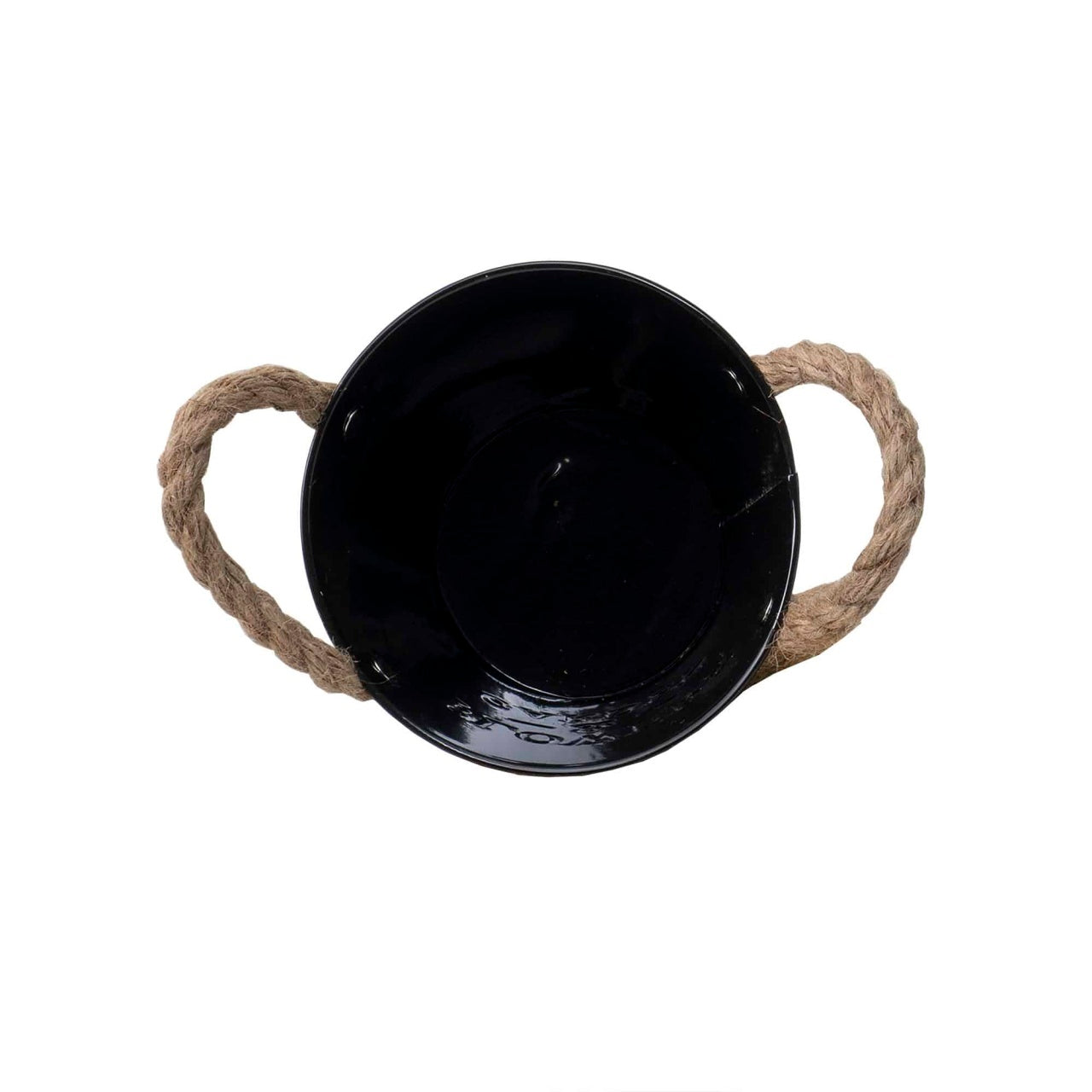 Ghiveci metalic tip galetusa pentru flori, 13x11 cm, negru
