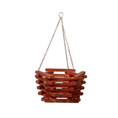Ghiveci suspendat din lemn pentru flori 30x15 cm