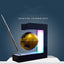 Glob geografic magnetic, in levitatie, rotatie automata, incarcare USB, cu suport patrat, lumina LED, negru