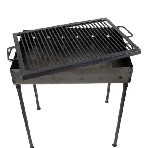 Gratar de gradina traditional FOXMAG24 Premium Barbecue, Picioare cu surub, Realizat manual 60x40 cm