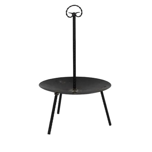 Gratar disc din otel, FOXMAG24, picioare detasabile, maner detasabil diametru 46 centimetri