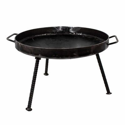 Gratar disc otel cu picioare detasabile, diametru 46 cm, margine 4 cm