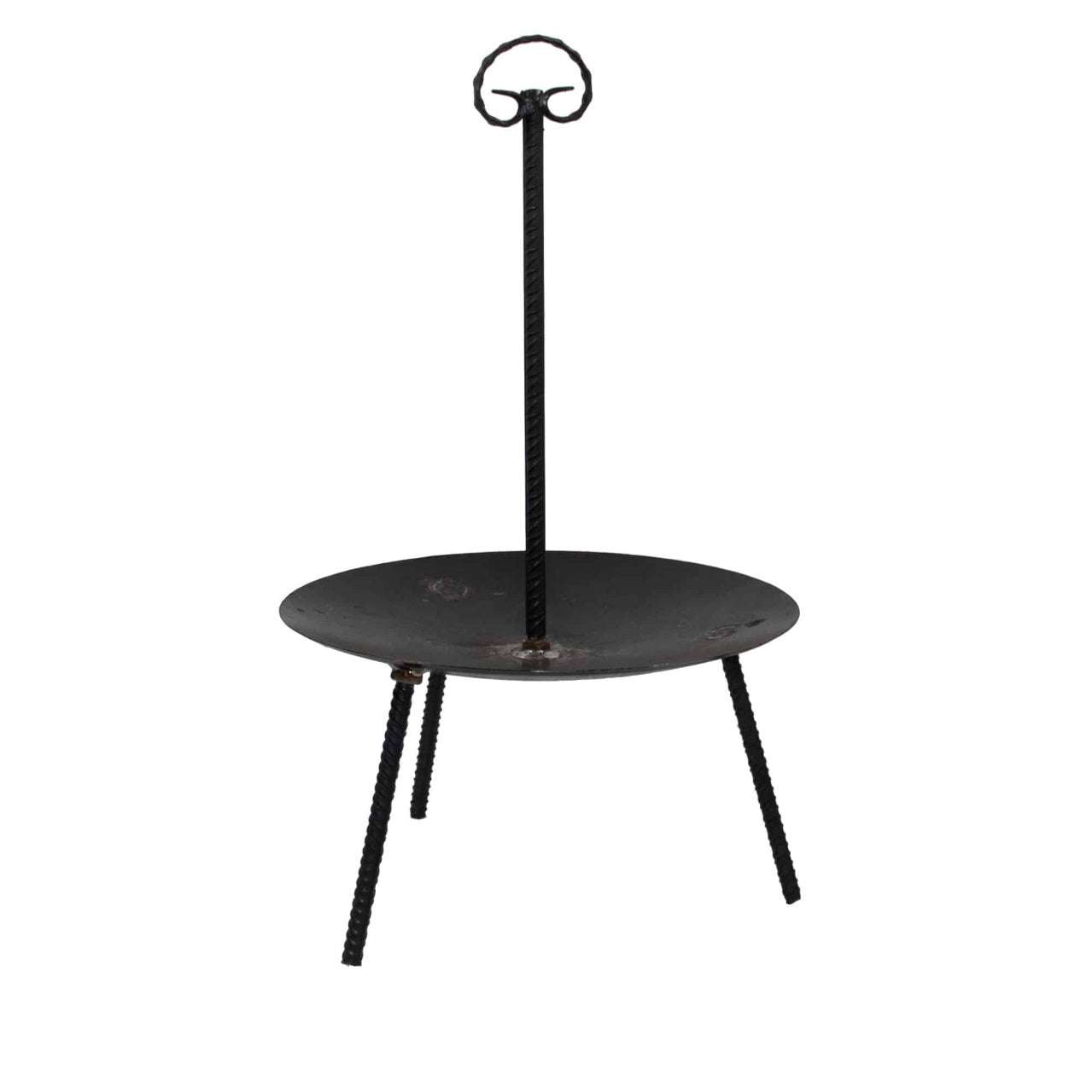 Gratar disc otel cu picioare si maner detasabile, diametru 46 cm