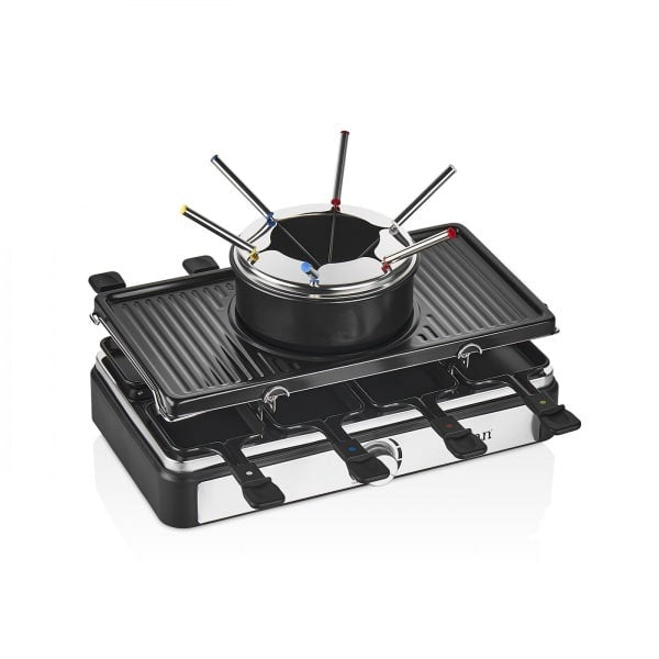 Gratar electric 3 in 1, non stick, 1400W, capacitate recipient 1l, inox
