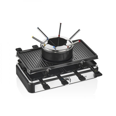 Gratar electric 3 in 1, non stick, 1400W, capacitate recipient 1l, inox