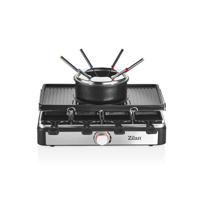 Gratar electric 3 in 1, non stick, 1400W, capacitate recipient 1l, inox
