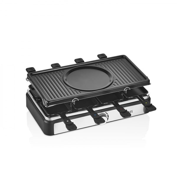 Gratar electric 3 in 1, non stick, 1400W, capacitate recipient 1l, inox